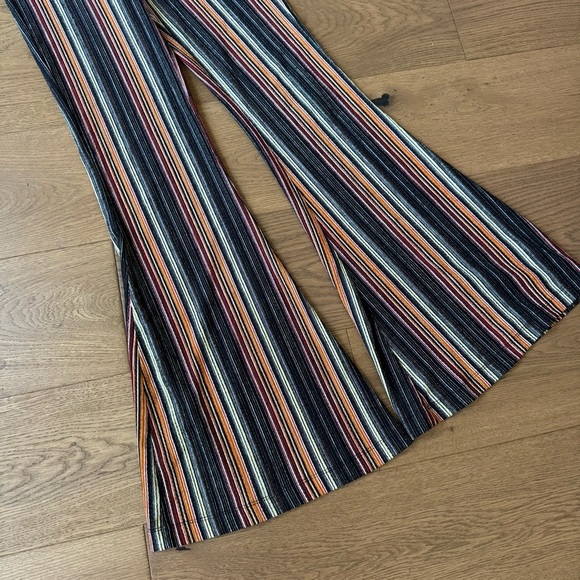 Free People Kitty Flare Striped Wide Leg Pants - Size XS - Like New - Picture 7 of 12